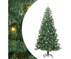 Kalėdų eglutė su 300 LED s stovu Žalia 240 cm PVC