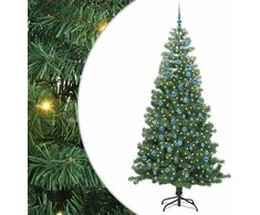 Kalėdų eglutė su 300 LED s stovu Žalia 240 cm PVC