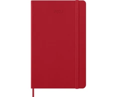 Kalender-märkmik Moleskine 2027 13x21cm, päev, kõvad kaaned, punane
