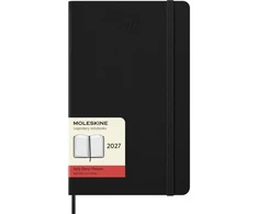Kalendermärkmik Moleskine 2027 13x21cm, päev, kõvad kaaned, must
