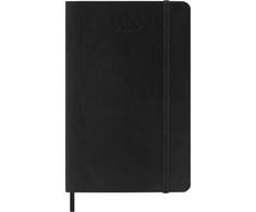 Kalendermärkmik Moleskine 2027 9x14cm, nädal, pehmed kaaned, must
