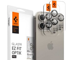 Kameros apsauga Apple iPhone 14 Pro / 14 Pro Max / 15 Pro / 15 Pro Max / 16 Pro / 16 Pro Max / 17 Pro / 17 Pro Max Spigen Optik.TR Camera Protector 2 vnt. Natural Titanium beige