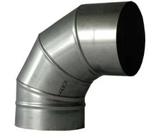 Kaminų alkūnė WADEX 116, D100 mm 90°