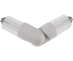 Kampinė jungtis DOMOLETTI 90180165, Ø19 mm, balta