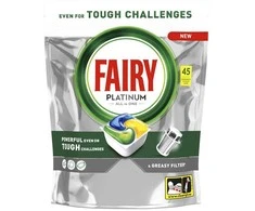 Kapsulės indaplovei FAIRY PLATINUM LEMON 45VNT