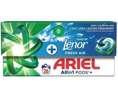 KAPSULĖS SKALB ARIEL FRESH AIR 26VNT