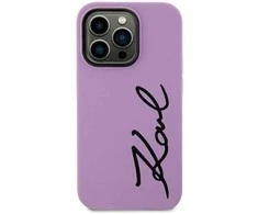 Karl Lagerfeld dėklas, skirtas iPhone 11 / Xr KLHCN61SKSVGU purpurinis kietas dėklas Silikoninis parašas