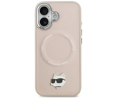 Karl Lagerfeld Choupette Pin MagSafe dėklas Apple iPhone 17 rožinės spalvos
