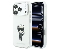 Karl Lagerfeld IML Ikonik Sketch Print MagSafe dėklas, skirtas iPhone 18 Pro Max / 17 Pro Max, smėlio spalvos