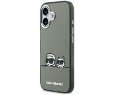Karl Lagerfeld IML K&CH Heads Logo MagSafe dėklas skirtas Apple iPhone 17 juodos spalvos