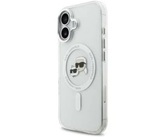Karl Lagerfeld IML K&CH Heads Metal Frame MagSafe dėklas skirtas Apple iPhone 17 skaidrus