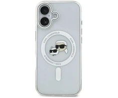 Karl Lagerfeld IML K&CH Heads Metal Frame MagSafe dėklas skirtas Apple iPhone 17 skaidrus