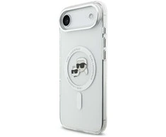 Karl Lagerfeld IML K&amp;CH Heads Metal Frame MagSafe dėklas skirtas Apple iPhone Air skaidrus