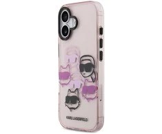 Karl Lagerfeld IML Multi K&CH Heads dėklas skirtas Apple iPhone 17 Rožinė