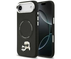 Karl Lagerfeld Karl & Choupette Pins MagSafe dėklas skirtas iPhone Air Juodas