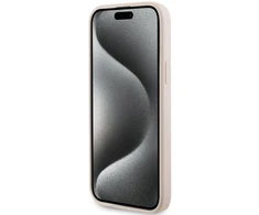 Karl Lagerfeld dėklas, skirtas iPhone 15 Plus 6,7 rožinės spalvos KLHCP15MPQKPMP HC QUILTED K PATTERN