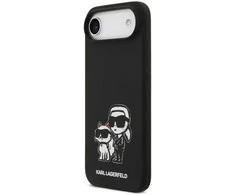 Karl Lagerfeld Liquid Silicone K&amp;CH Sketch MagSafe dėklas skirtas Apple iPhone 17 Air juodos spalvos