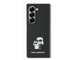 Karl Lagerfeld dėklas skirtas Samsung Galaxy Z Fold 6 KLHCZFD6SAPKCNPK (HC Saffiano KC Metal Pin) juodos spalvos