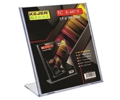 Kejea Informacinis laikiklis L formos, K-467, 90x55mm, vertikalus, kieto plastiko