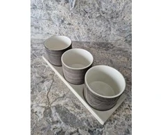 Keramikinių dubenėlių rinkinys serviravimui Scandinavian Home Skalset 3in1 30x10cm