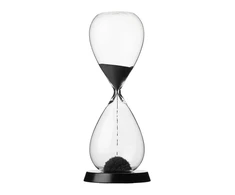 KES RITUALI DOMESTICI SCORRENDO Hourglass juodas 11 x 32 cm