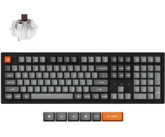 Keychron K10 Max Wireless (K10M-H3) - US išdėstymas - Hot-Swappable Super Brown Switches - Juodas (Juoda) Mechaninė Belaidė Žaidimų Klaviatūra