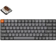 Keychron K3 Max Wireless (K3M-H3) - US išdėstymas - Hot-Swappable Low Profile Gateron Brown - Juodas (Juoda) Mechaninė Belaidė Žaidimų Klaviatūra