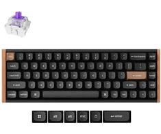 Keychron K6 HE Wireless (K6H-F1) – US išdėstymas – Gateron Magnetic Nebula – Carbon Juodas (Juoda) Magnetinė Belaidė Žaidimų Klaviatūra