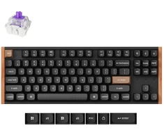 Keychron K8 HE Wireless (K8H-F1) – US išdėstymas – Gateron Magnetic Nebula – Carbon Juodas (Juoda) Magnetinė Belaidė Žaidimų Klaviatūra
