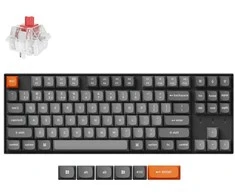 Keychron K8 Max QMK/VIA Wireless RGB – US išdėstymas – Hot-Swappable Super Raudona (K8M-H1) Belaidė Žaidimų Klaviatūra