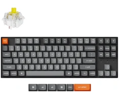 Keychron K8 Max Wireless (K8M-H4) - US išdėstymas - Hot-Swappable Super Banana - Juodas (Juoda) Mechaninė Belaidė Žaidimų Klaviatūra