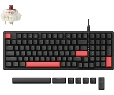 Keychron Lemokey X5 (X5-A3) – US išdėstymas – Tactile Brown Switches – Juodas (Juoda) Mechaninė Žaidimų Klaviatūra