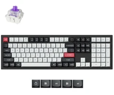 Keychron Q6 HE Wireless (Q6H-M1) – US išdėstymas – Hot-Swappable Gateron Magnetic Nebula – Carbon Juodas (Juoda) Magnetinė Belaidė Žaidimų Klaviatūra