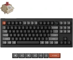 Keychron V3 Ultra Wireless (V3U-D1) – US išdėstymas – Hot-Swappable Silk POM Raudona – Juodas (Juoda) Mechaninė Belaidė Žaidimų Klaviatūra