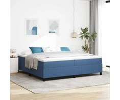 Lova Platforminės lovos rėmas Mėlyna 200 x 200 cm Kordūrinis audinys