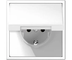 Kištukinis lizdas LIREGUS MODERN, IP44, mat.baltos spalvos