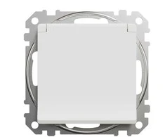 Kištukinis lizdas SCHNEIDER SEDNA DESIGN, baltos sp., IP44