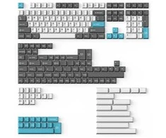 Klaviatūra Keychron Double Shot Cherry PBT Full Keycap Set | Pilkas, Baltas, and Mėlyna