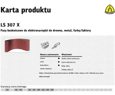 KLINGSPOR PASY BEZKOŃCOWE DO ELEKTRONARZĘDZI LS307X 75mm x 533mm gr.150 /10vnt.