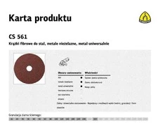 KLINGSPOR KRĄŻEK FIBROWY 125mm gr.150 CS561 /25szt.