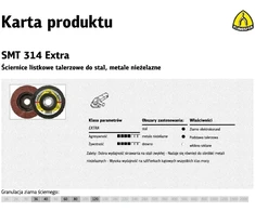 KLINGSPOR ŚCIERNICA LISTKOWA WYPUKŁA SMT314 EXTRA 125mm gr. 40
