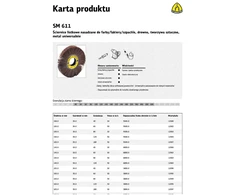 Klingspor MANČIŲ VĖKLAS MONTUOTAS ATVARTAS RATAS SM611 150mm x 50mm th. 80