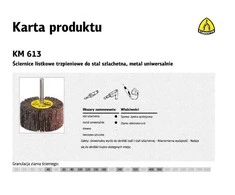 KLINGSPOR ŚCIERNICA LISTKOWA TRZPIENIOWA KM613 80mm x 40mm x 6mm gr. 60