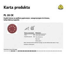 KLINGSPOR SAVIMI KLIPOJANTIS ABRAZYVINIS DISKAS 125mm PL28CK gr.220 GLS5 8 AKIŠČIŲ / 50 vnt.