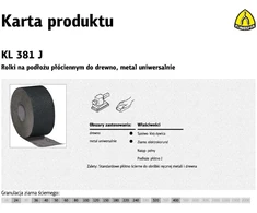 KLINGSPOR ROLKA NA PODŁOŻU PŁÓCIENNYM KL381J 200mm gr. 24 (30mb)