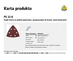 Klingspor K.PAPIER TRÓJKĄT PS22K P 80 GLS15