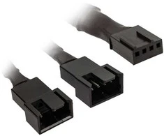 Kolink 1-2 PWM fan splitter cable – 35 cm, braided, juodas