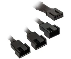 Kolink 1-3 PWM Fan Splitter Cable – 35 cm, braided, juodas