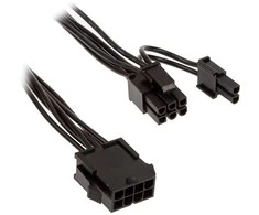 Kolink Adapteris 4+4-Pin CPU to 6+2-Pin-PCIe, juodos spalvos
