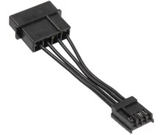 Kolink Adapteris-power cable von 4-Pol-Molex to Floppy – juodos spalvos, 5cm